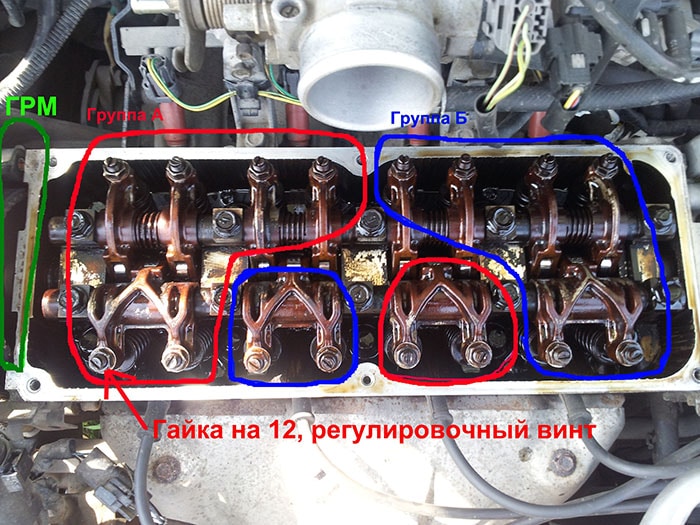 Регулировка клапанов двигателя —порядок
